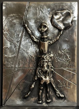 Hochdruck Dali - Don Quichotte Silver Bas Relief