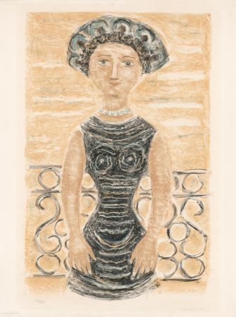 Lithographie Campigli - Donne al balcone