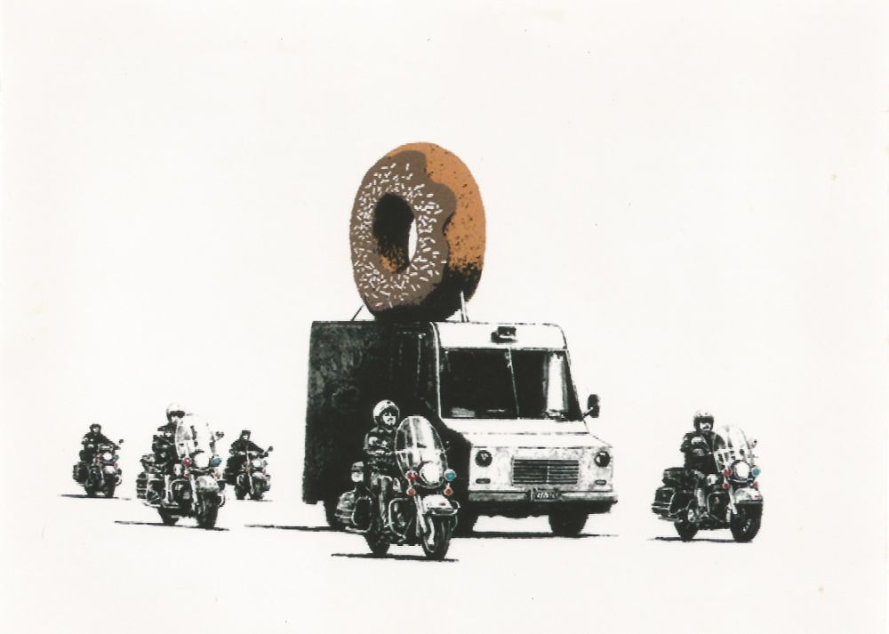 Siebdruck Banksy - Donut (brown)