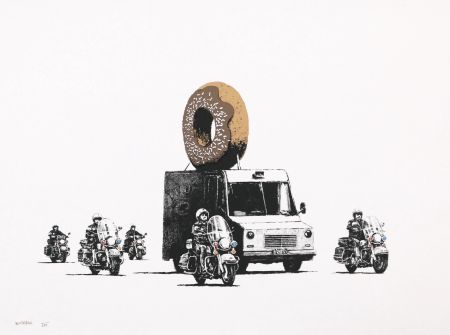 Siebdruck Banksy - Donuts (Chocolate)
