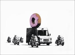Siebdruck Banksy - Donuts (Strawberry) 