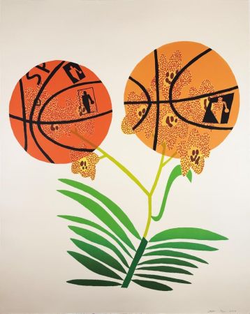 Lithographie Wood - Double Basketball Orchid (State I)