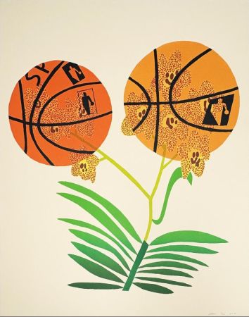 Lithographie Wood - Double Basketball Orchid (State I)