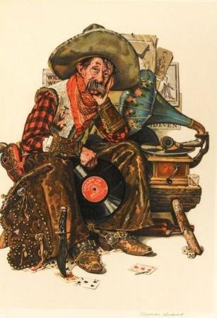 Lithographie Rockwell  - Dreams of long Ago