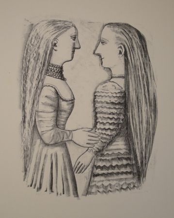 Lithographie Campigli - Due Donne di Profilo