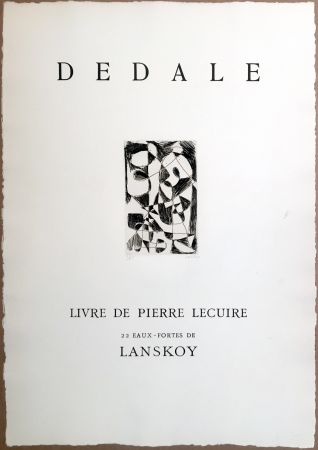 Stich Lanskoy - DÉDALE. Affiche originale gravée. Livre de Pierre Lecuire (1960)