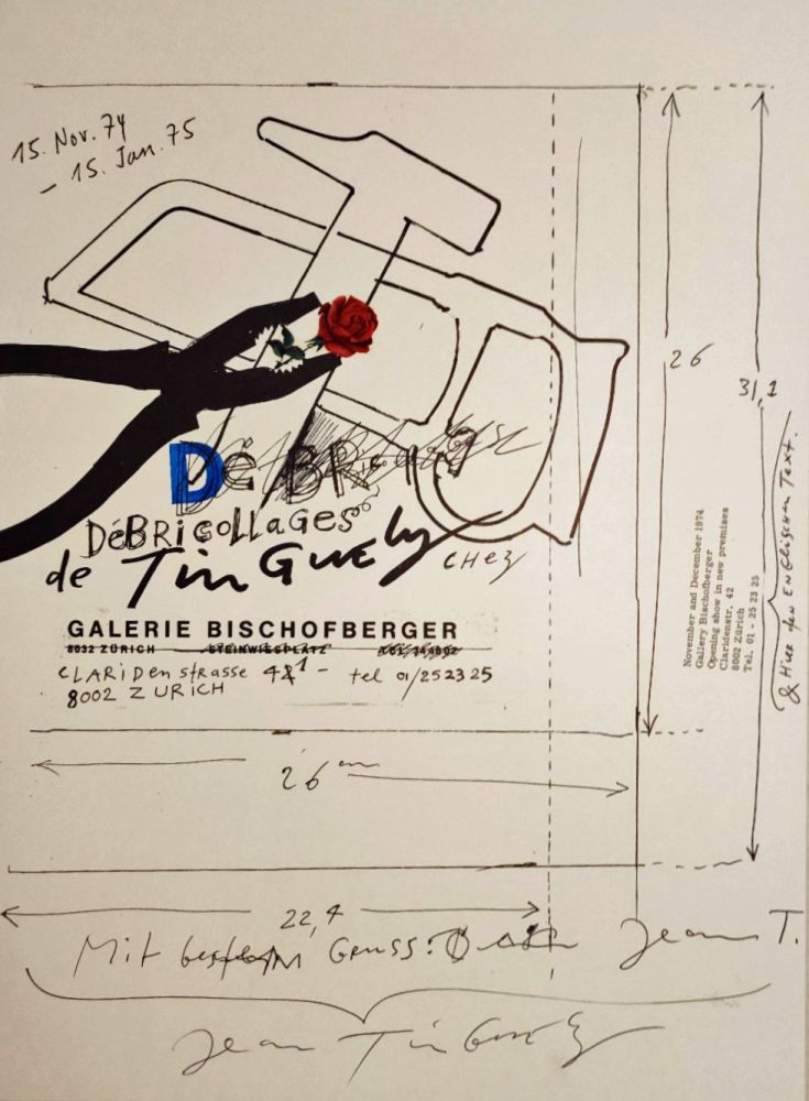 Siebdruck Tinguely -   „Débricollages de Tinguely chez Galerie Bischofberger“