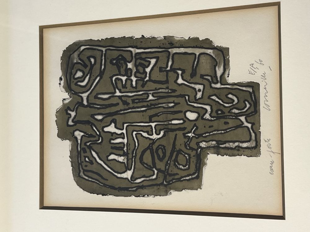 Radierung Corneille - Eau-forte Signes dans la Pierre, 1959. Atelier Stanley William Hayter