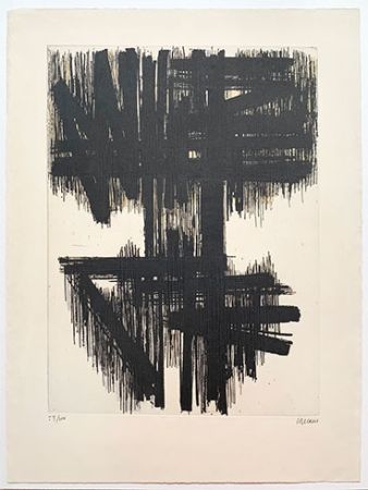 Radierung Soulages - Eau-Forte VI