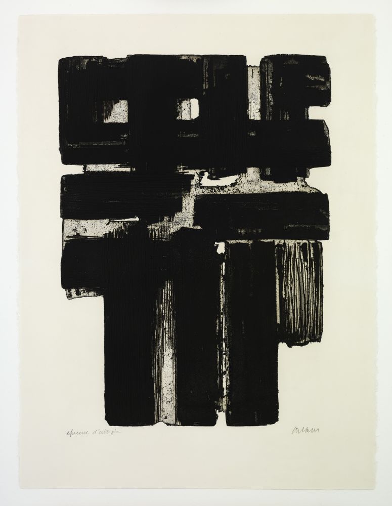 Radierung Soulages - Eau Forte X b
