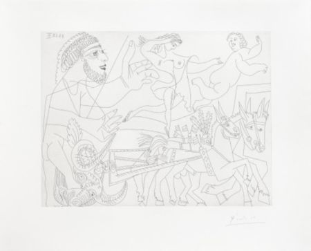 Stich Picasso - El Arrastre, avec Écuyère et Putto, from La Série 347