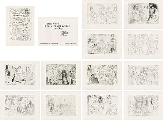 Illustriertes Buch Picasso - El entierro del Conde de Orgaz