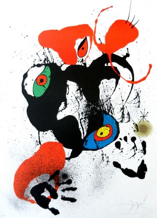 Lithographie Miró - El fogainer