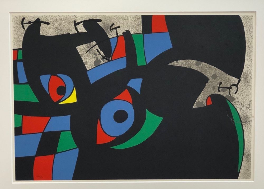 Lithographie Miró - El lagarto de las plumas de oro