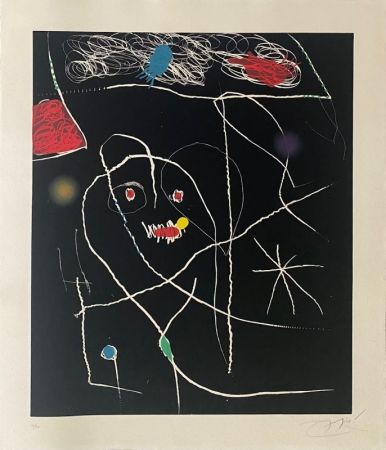 Radierung Und Aquatinta Miró - El Pi De Formentor 