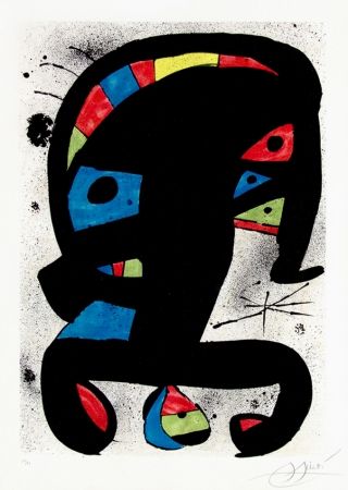 Lithographie Miró - El Rei Garrell, 1979