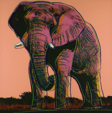 Siebdruck Warhol - Elephant 