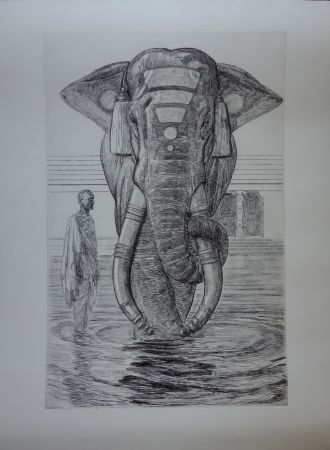 Stich Jouve - Elephants du temple de Siva