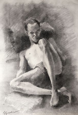 Keine Technische Bonabel - Eliane Bonabel / Louis-Ferdinand Céline - DESSIN ORIGINAL / ORIGINAL DRAWING - Nu Masculin / Male Nude - 1939