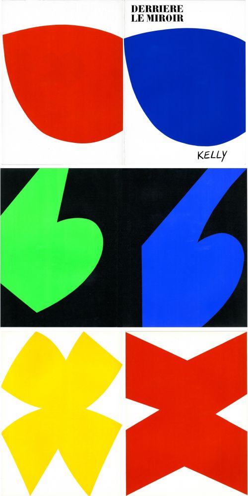 Illustriertes Buch Kelly - ELLSWORTH KELLY. Derrière Le Miroir n° 110. Octobre-novembre 1958. 6 LITHOGRAPHIES ORIGINALES.