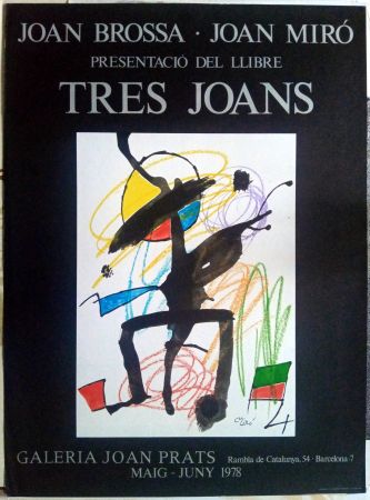 Plakat Miró - Els tres Joans  - Prats - 1978