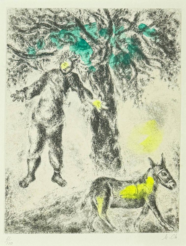 Radierung Chagall - End of Absalom