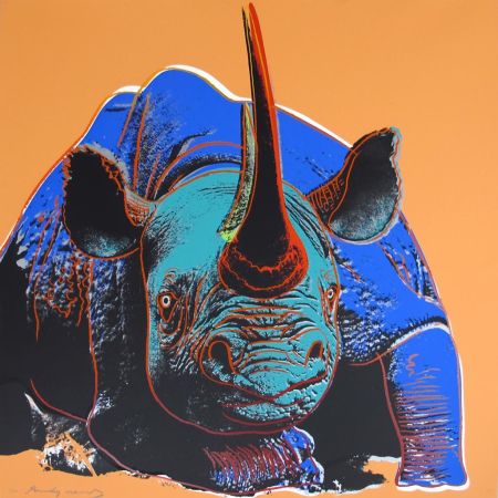 Siebdruck Warhol - Endangered Species: Black Rhino II.301