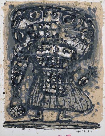 Lithographie Kito - Enfant, 1964.