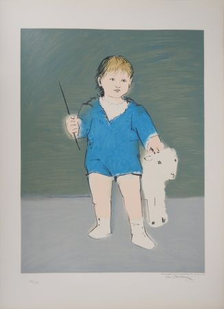 Lithographie Picasso - Enfant et agneau : Petit Paul Picasso