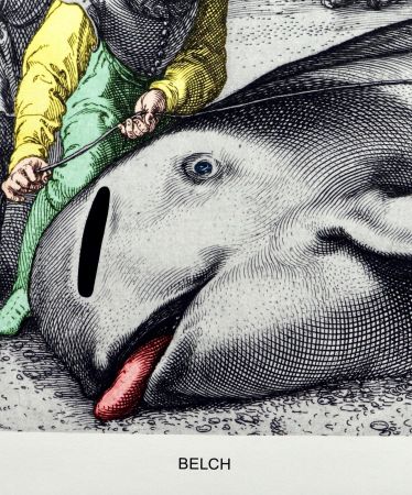 Multiple Baldessari - Engraving with sound: Belch