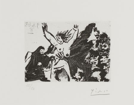 Radierung Und Aquatinta Picasso - Enlèvement, à pied, avec la Célestine 