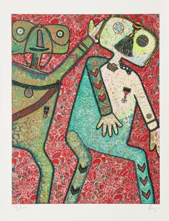 Stich Baj - Enrico baj (1924–2003) – La Comte de Hornes et Guillame de Nassau – Mixed media