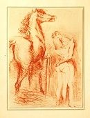 Lithographie Vertes - Equestrian Love