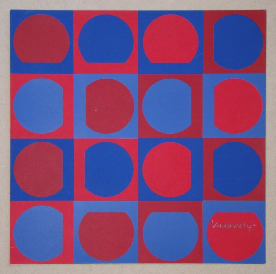 Siebdruck Vasarely - Eridan Rouge