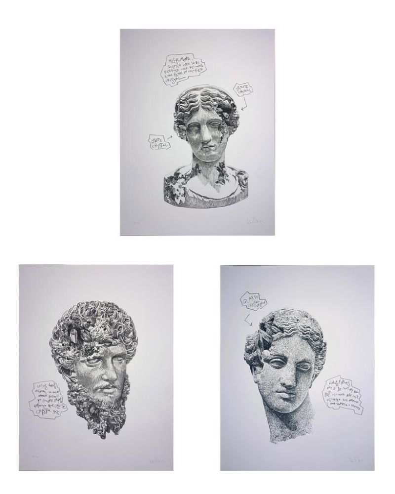 Siebdruck Arsham - Eroded Classical Prints (Portfolio of 3)