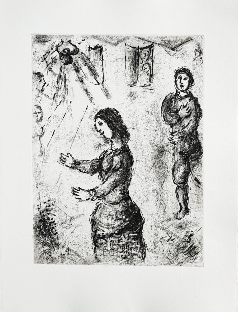 Radierung Chagall - Et sur la terre