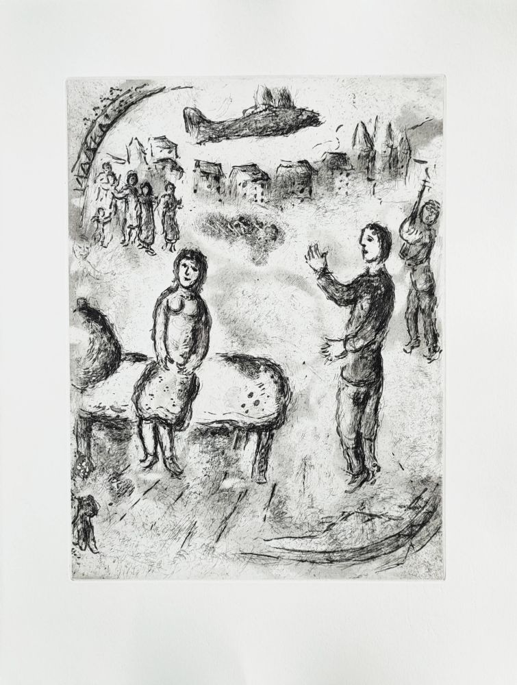 Radierung Chagall - Et sur la terre