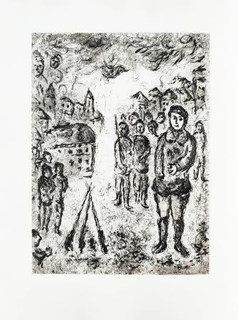 Radierung Chagall - Et sur la terre