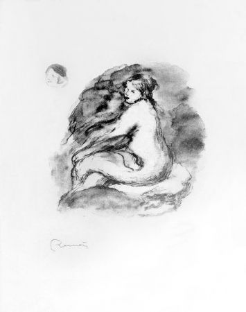 Lithographie Renoir - Etude de femme nue, assise, variante (Study of Seated Female Nude), c. 1904