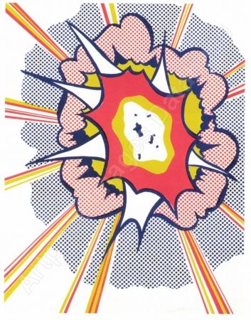 Lithographie Lichtenstein - Explosion