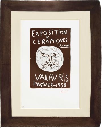 Linolschnitt Picasso - Exposition de Céramiques - Vallauris Paques