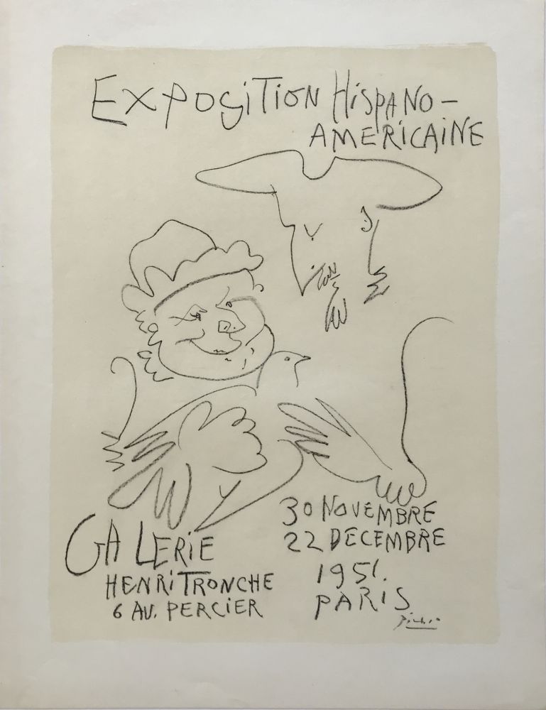 Lithographie Picasso - Exposition Hispano-Americaine