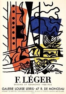 Lithographie Leger - Exposition Louise Leiris 1958