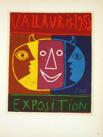 Lithographie Picasso - Exposition Vallauris 1958