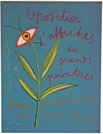 Lithographie Cocteau - Expositions D'affiches des Grands Peintre 