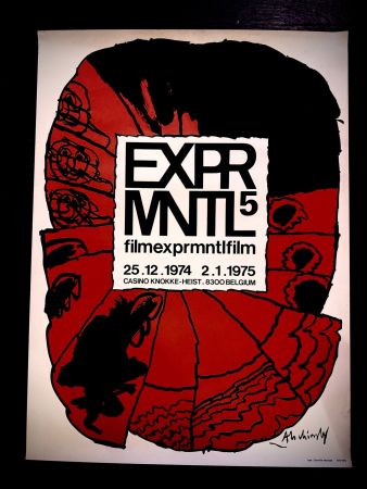 Plakat Alechinsky - EXPRMNTL5  KNOKKE 1973