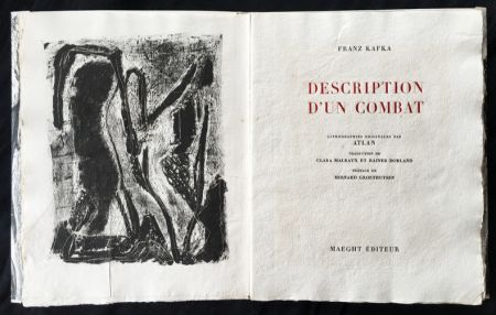 Illustriertes Buch Atlan - F. Kafka. DESCRIPTION D'UN COMBAT. Lithographies originales d'Atlan (1946)