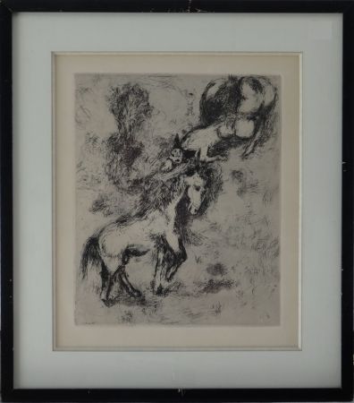 Radierung Chagall - Fables de la Fontaine - Le cheval et l'âne
