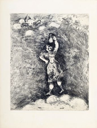 Stich Chagall - Fables de la Fontaine : La laitière et le pot au lait, 1952