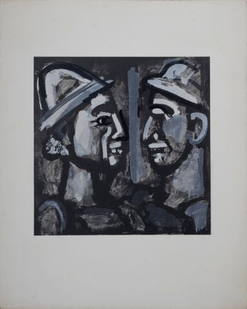 Lithographie Rouault - Face à Face